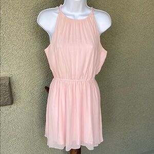 No.184 Abercrombie & Fitch Pink Smocked Halter Mini Dress size medium